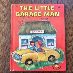 Vintage 1960's The Little Garage Man Wonder Book Children's Book